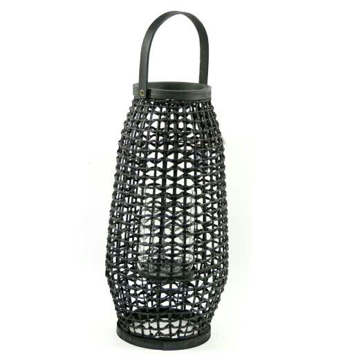 Bambus Laterne schwarz 46 cm | Terrapalme Heim- und Gartenshop