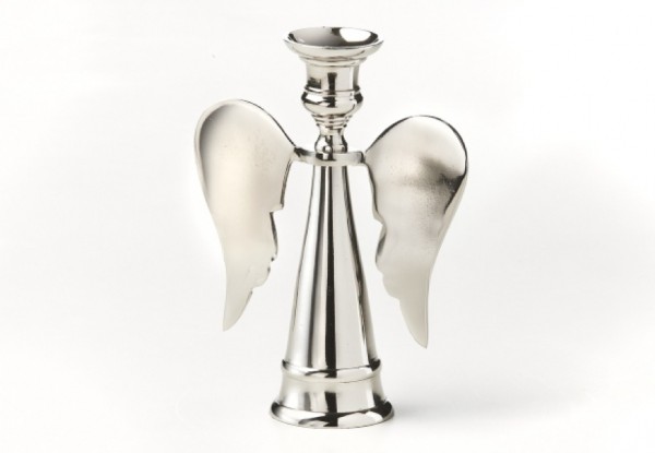 Engelsflügel Kerzenleuchter aus Metall 21 cm