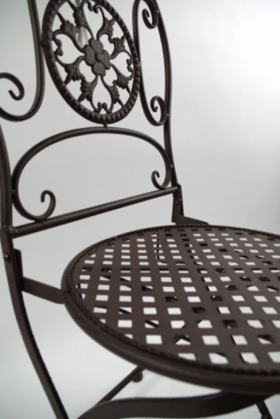 Darkbrown Klappstuhl aus Metall