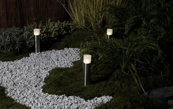 Garden Lights Oak Set SMD-LED Edelstahl Standleuchte