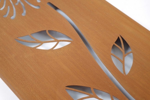 Gartenstecker Sunflower aus Rostmetall 120 cm - Willkommen Tafel