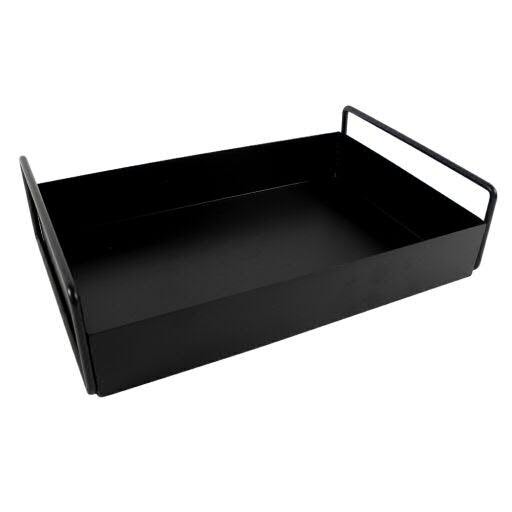 Tablett schwarz aus Metall 30cm