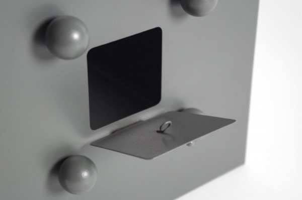 Metallsäule Flower mit Schale 90 cm