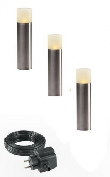 Garden Lights Oak Set SMD-LED Edelstahl Standleuchte