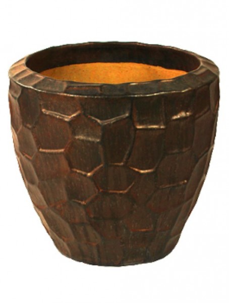 Sepia relief Cascara Couple - Keramik Pflanzkübel