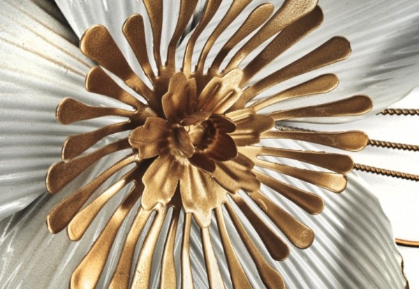 Evodia Blumen Metall Wandbild 40 cm