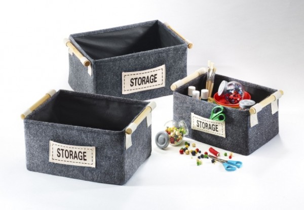 Filz Regalboxen Storage - 3 er Set