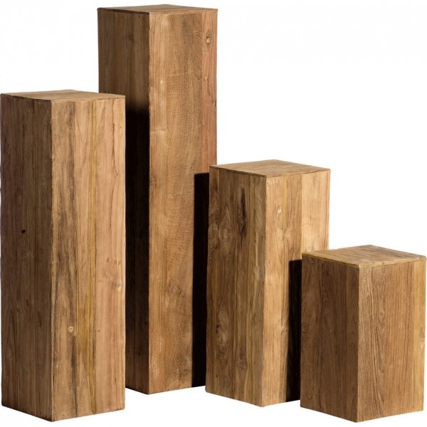 Teak-Holz-Paneelen Dekosäule Serie