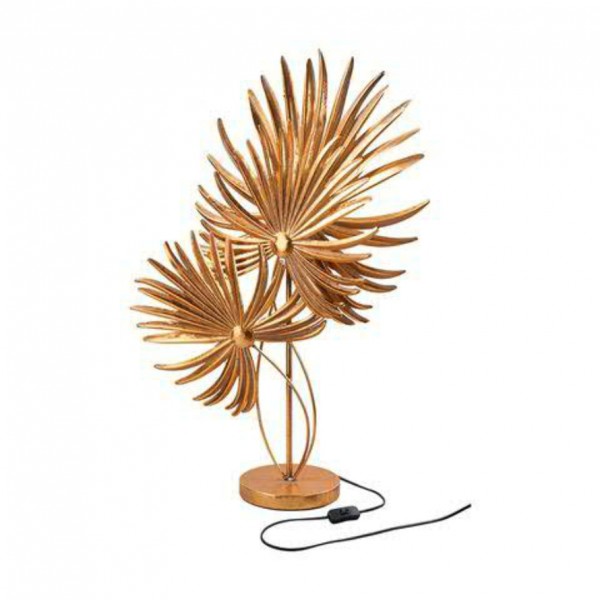 Lampe Goldblatt aus Metall 88cm