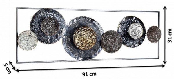 Metall Wandbild Blossom 91 cm
