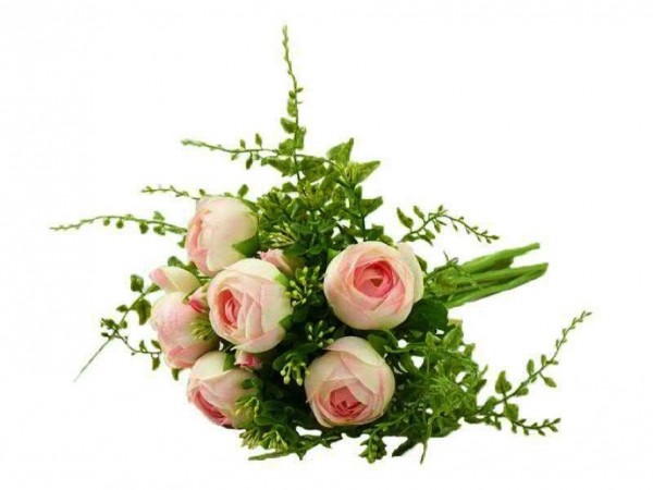 Ranunkel Strauß 35 cm - Kunstblumen Pink