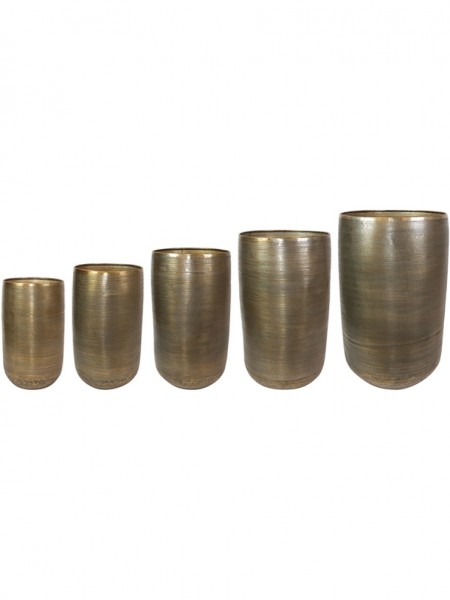 Rowen Pot Tall Gold - Aluminium Pflanzvase - 5er Set