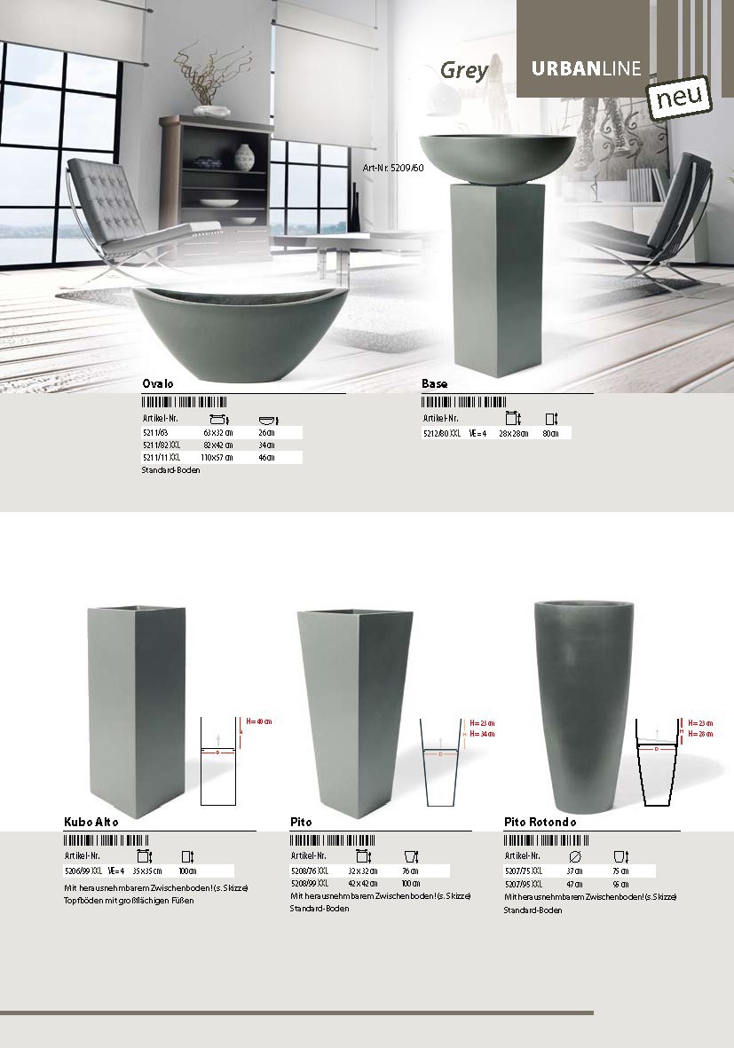 Pflanzkuebel UrbanLine Fiberglas