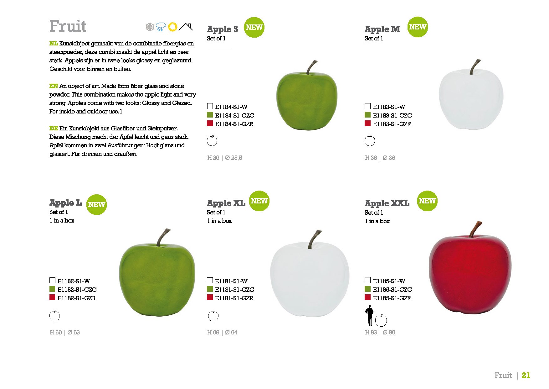 Fruit Apple - Apfel Dekoobjekt